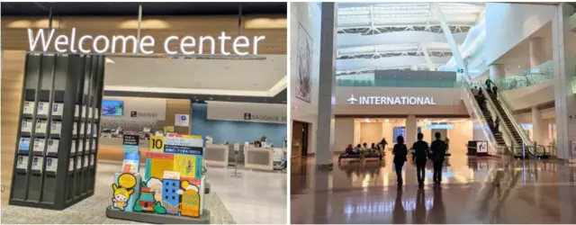 terminal 2 domestic and ANA international flights with bright and spacious departure area