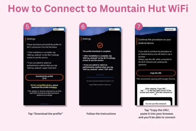 How to connect to Mountain Hut WiFi