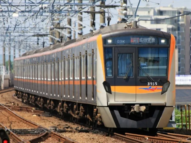 Keisei Access Express train traveling through Japan