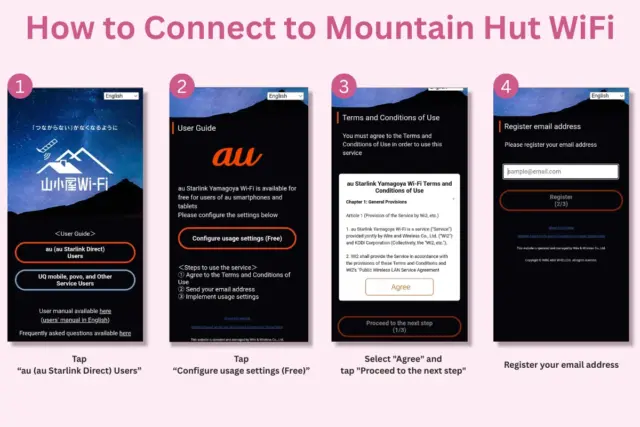 How to connect to Mountain Hut WiFi